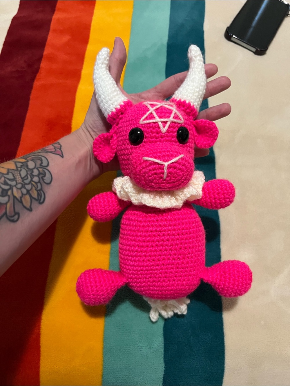 Crocheted Baphomet Goat ✨